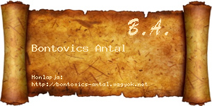 Bontovics Antal névjegykártya
